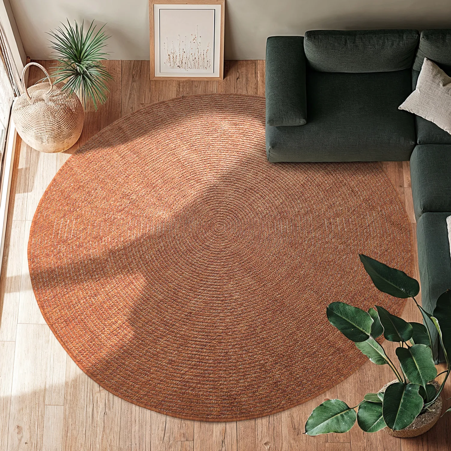 Tapete redondo - Indoor/Outdoor Arlo (laranja)