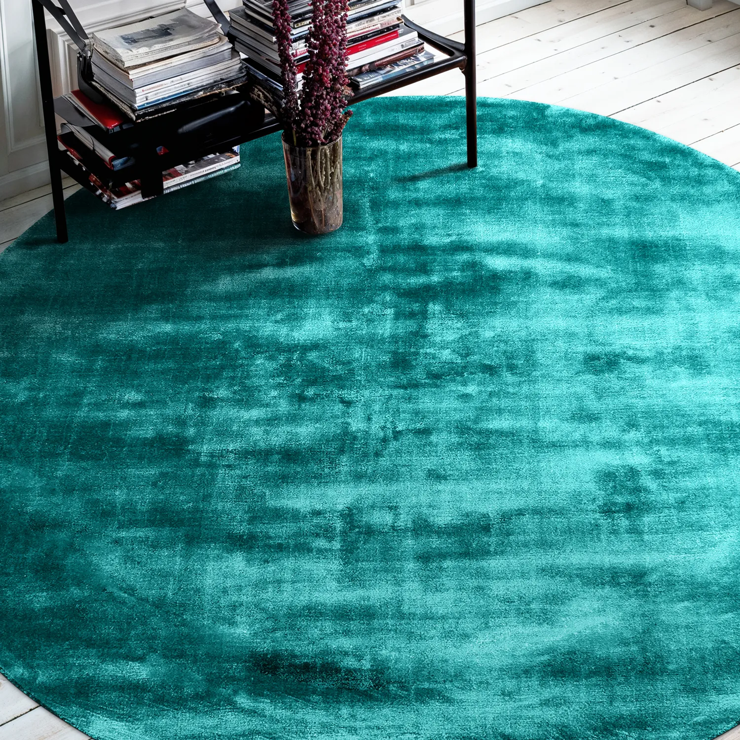 Tapete redondo - Jodhpur Special Luxury Edition (turquesa)