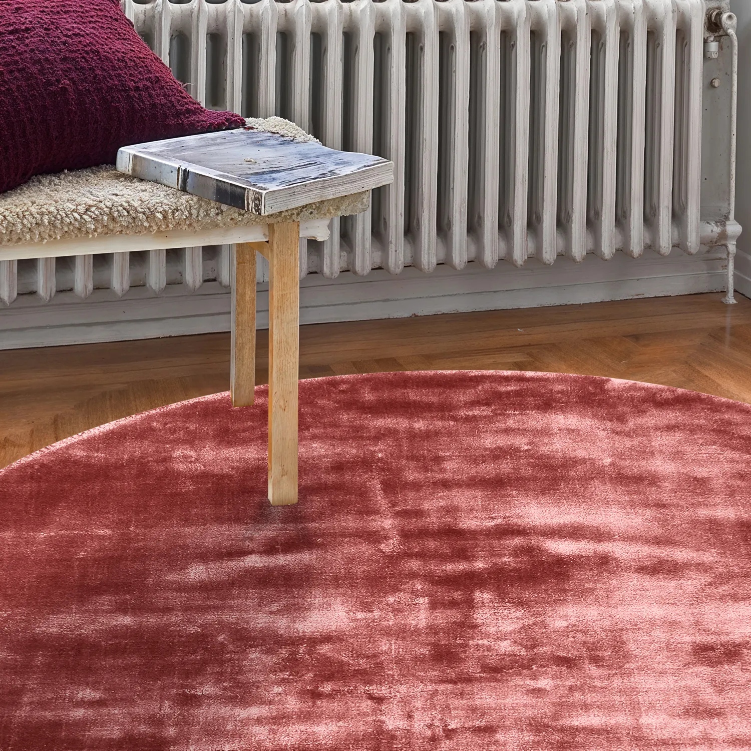 Tapete redondo - Jodhpur Special Luxury Edition (vinröd)