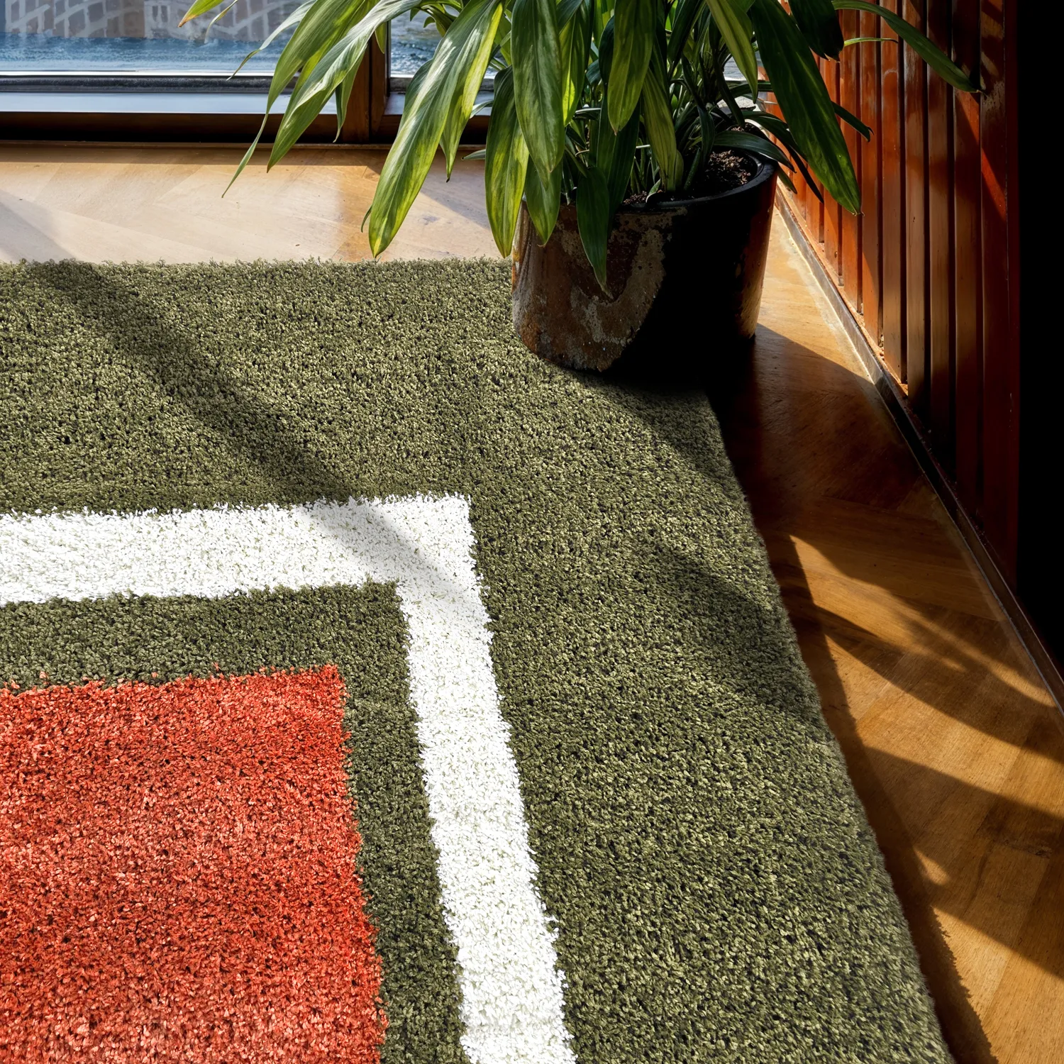 Tapetes felpudos - Alsace (verde/branco/laranja)