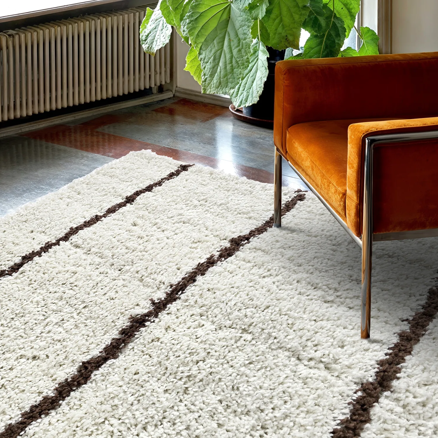 Tapetes felpudos - Eze (branco/marrom)