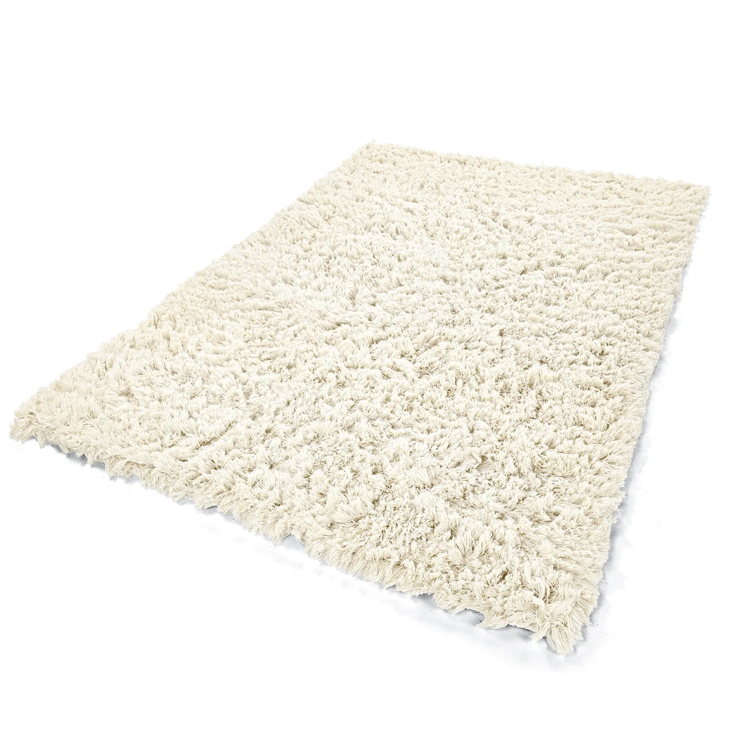 Tapetes felpudos - Fassale Hand Woven Wool Shaggy (branco)