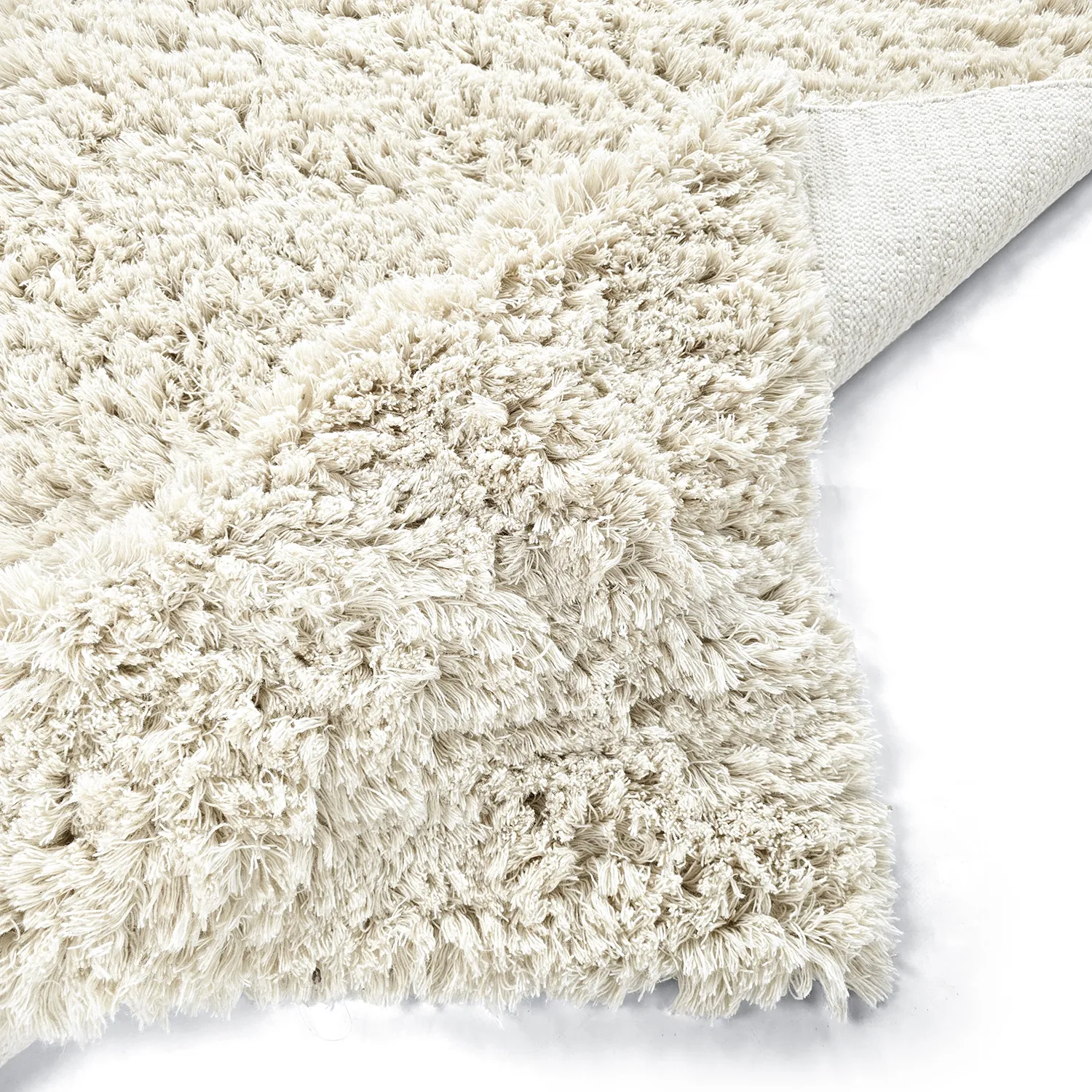 Tapetes felpudos - Fassale Hand Woven Wool Shaggy (branco)