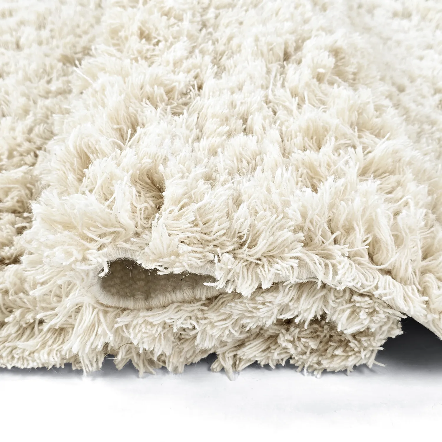 Tapetes felpudos - Fassale Hand Woven Wool Shaggy (branco)