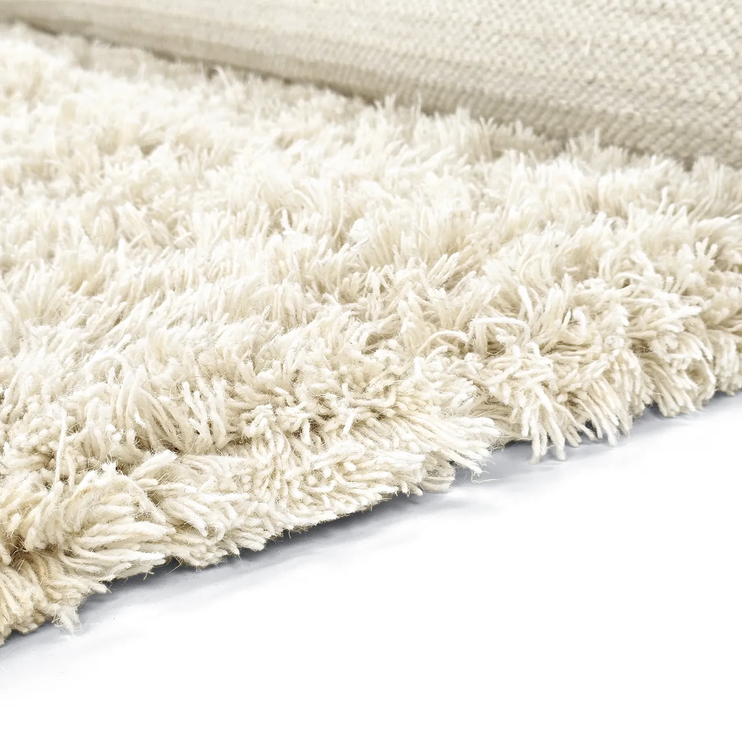 Tapetes felpudos - Fassale Hand Woven Wool Shaggy (branco)