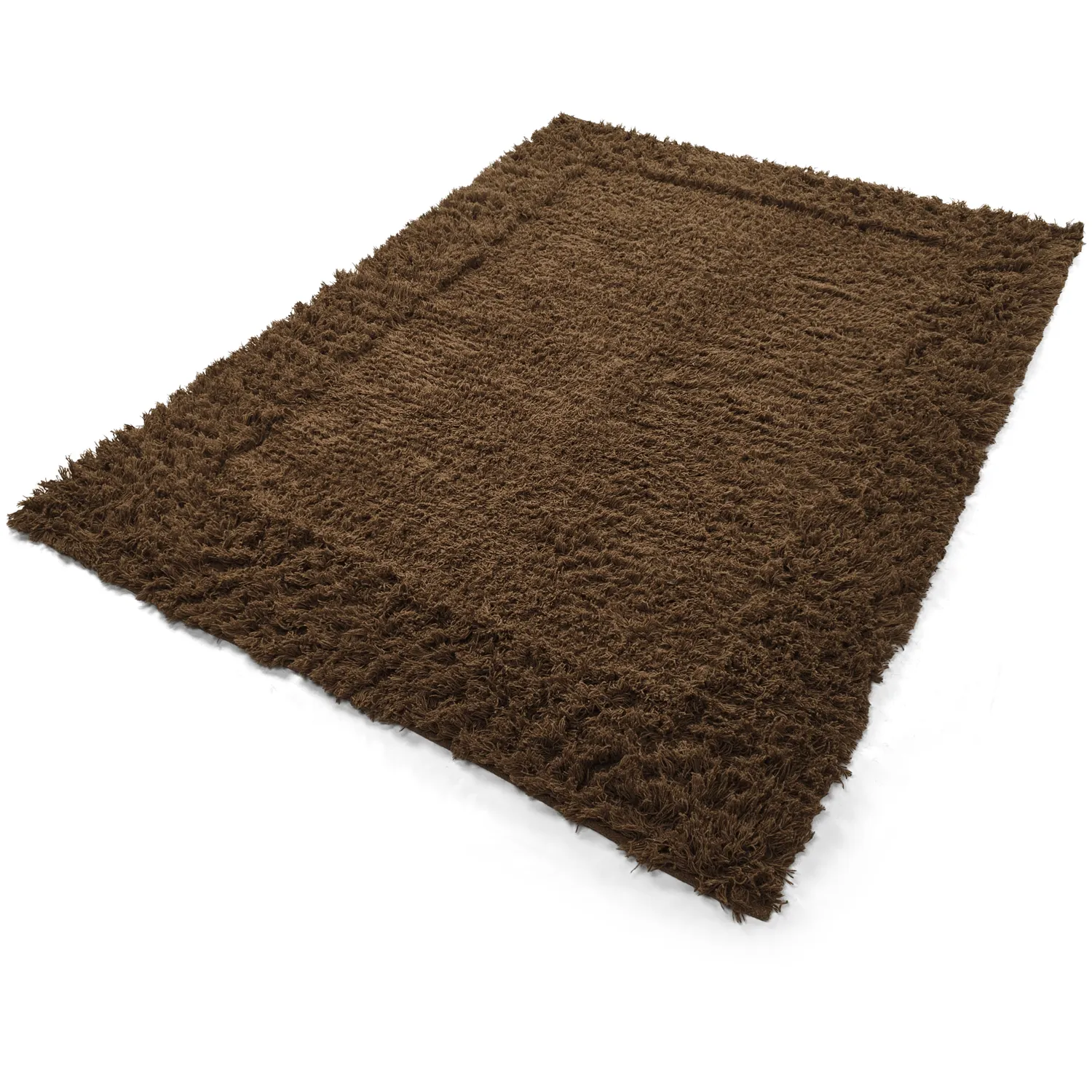 Tapetes felpudos - Melilla Hand Woven Wool Shaggy (marrom)