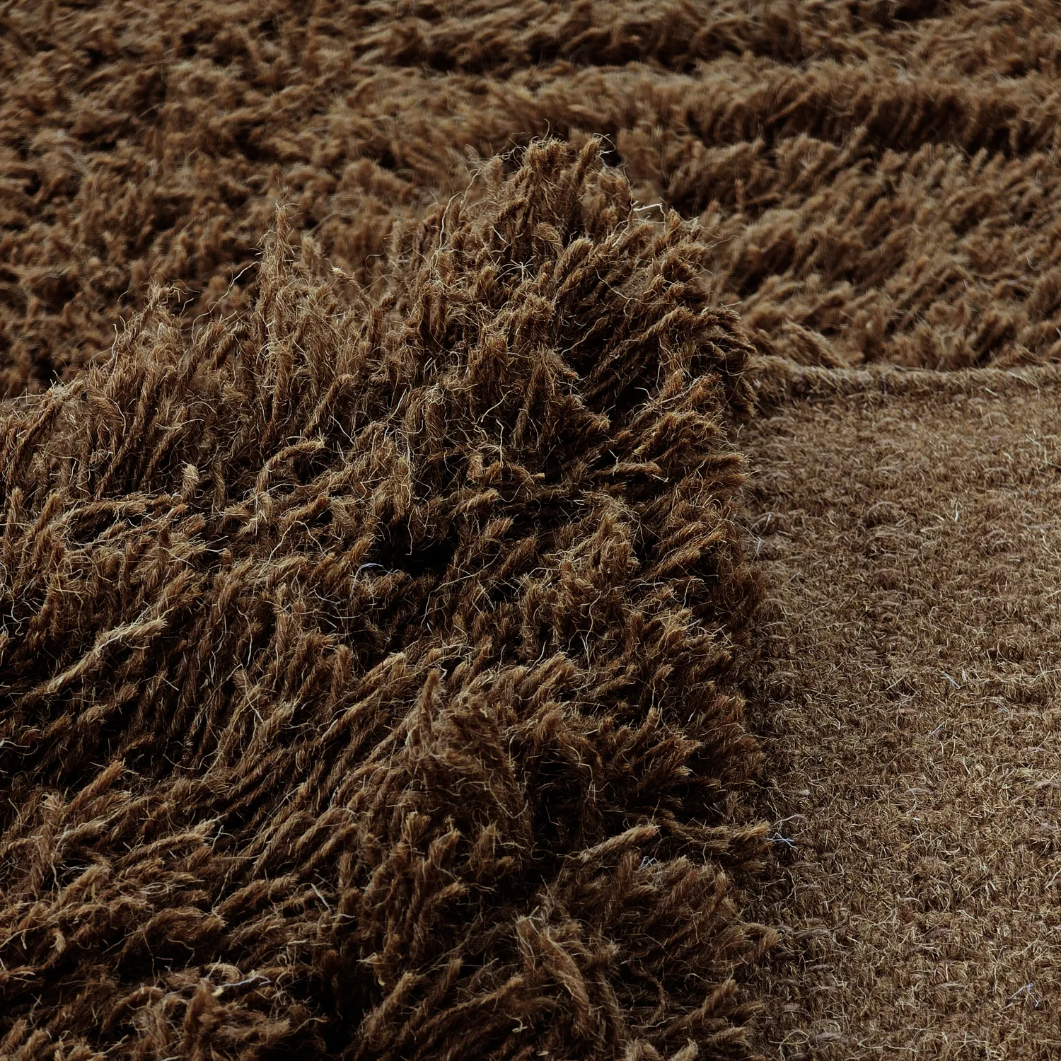 Tapetes felpudos - Melilla Hand Woven Wool Shaggy (marrom)