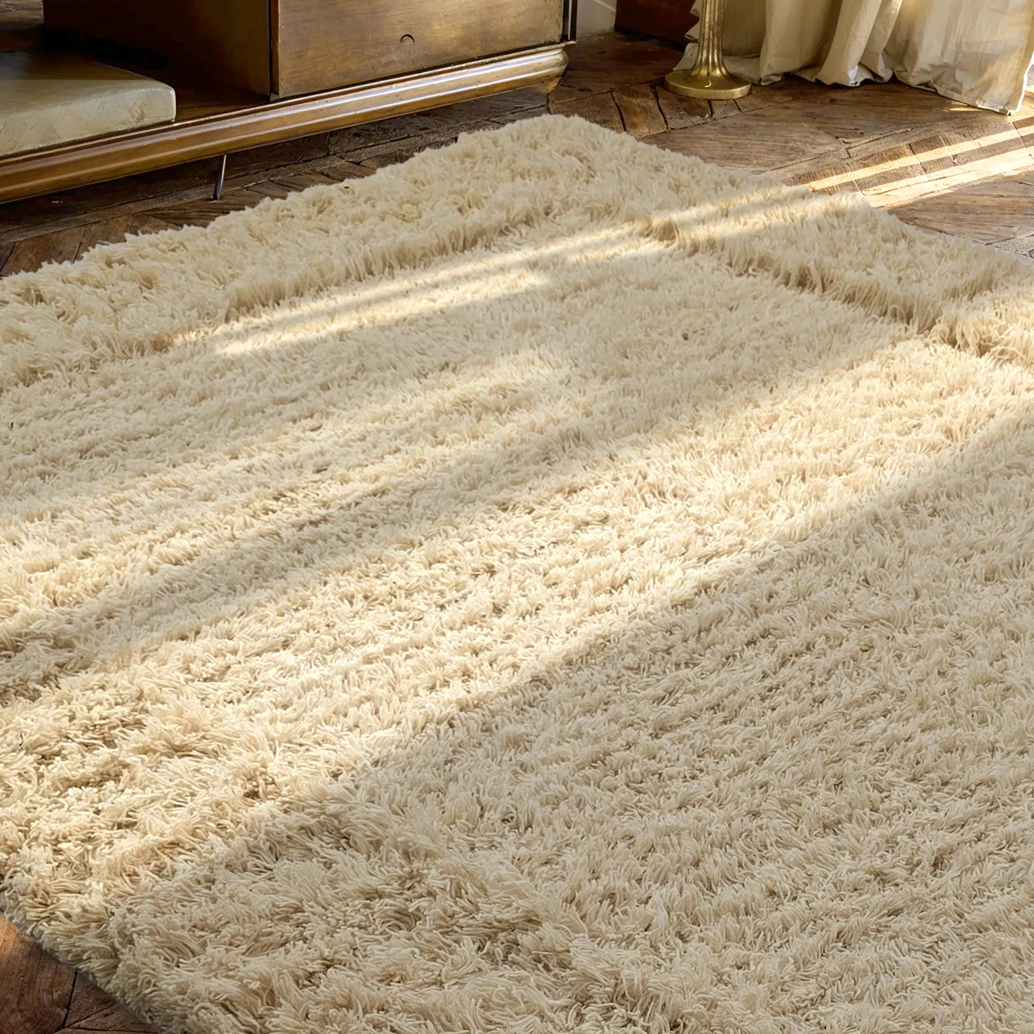 Tapetes felpudos - Melilla Hand Woven Wool Shaggy (natureza)