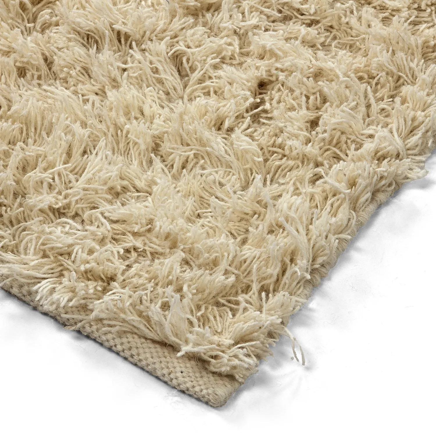 Tapetes felpudos - Melilla Hand Woven Wool Shaggy (natureza)