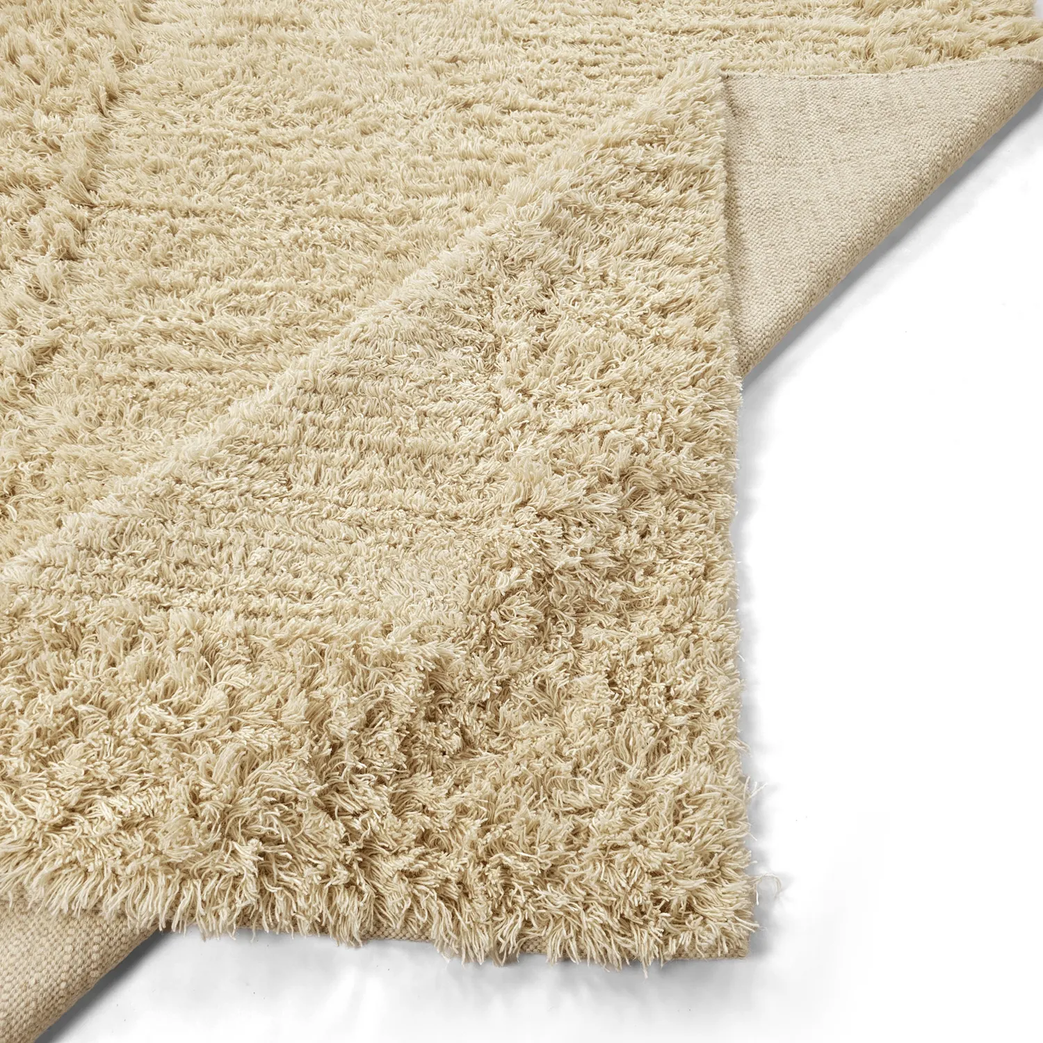 Tapetes felpudos - Melilla Hand Woven Wool Shaggy (natureza)