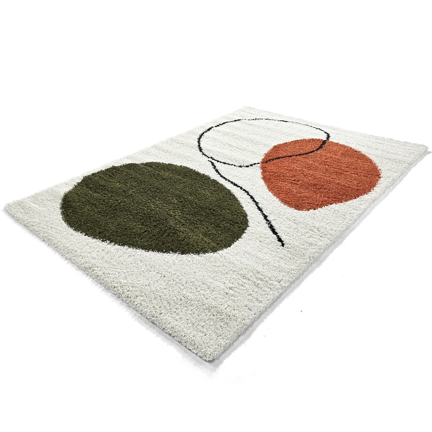 Tapetes felpudos - Sanghar (branco/laranja/verde)