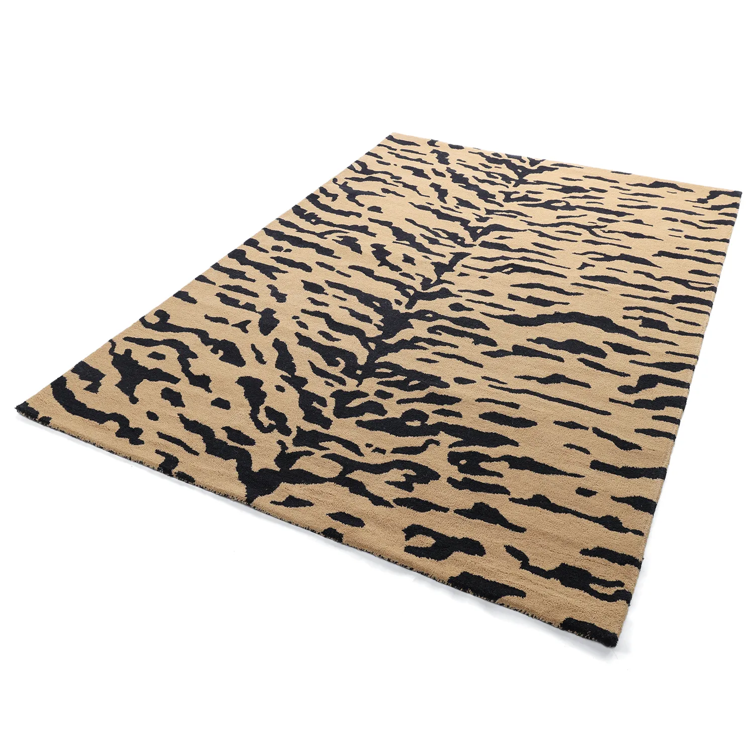 Tapetes felpudos - Zebra Tufted Wool Premium (bege/preto)