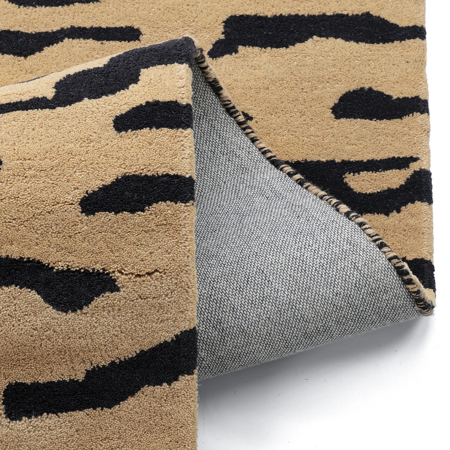 Tapetes felpudos - Zebra Tufted Wool Premium (bege/preto)