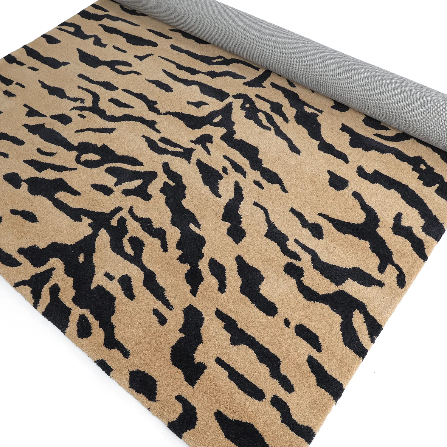 Tapetes felpudos - Zebra Tufted Wool Premium (bege/preto)