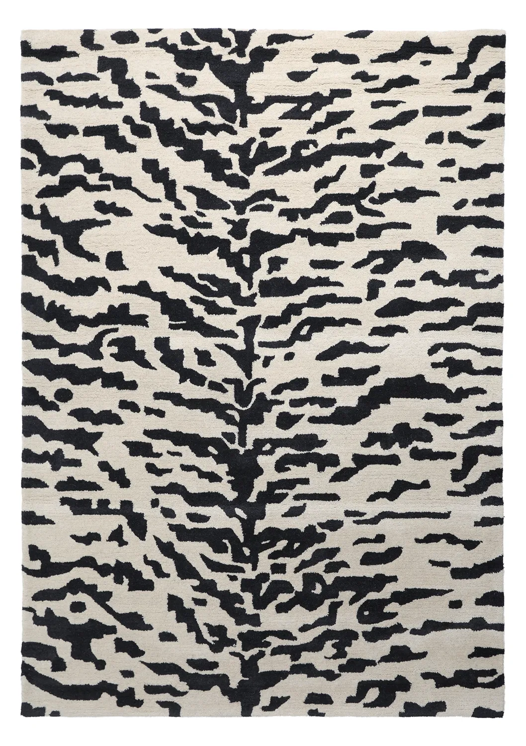 Tapetes felpudos - Zebra Tufted Wool Premium (branco/preto)