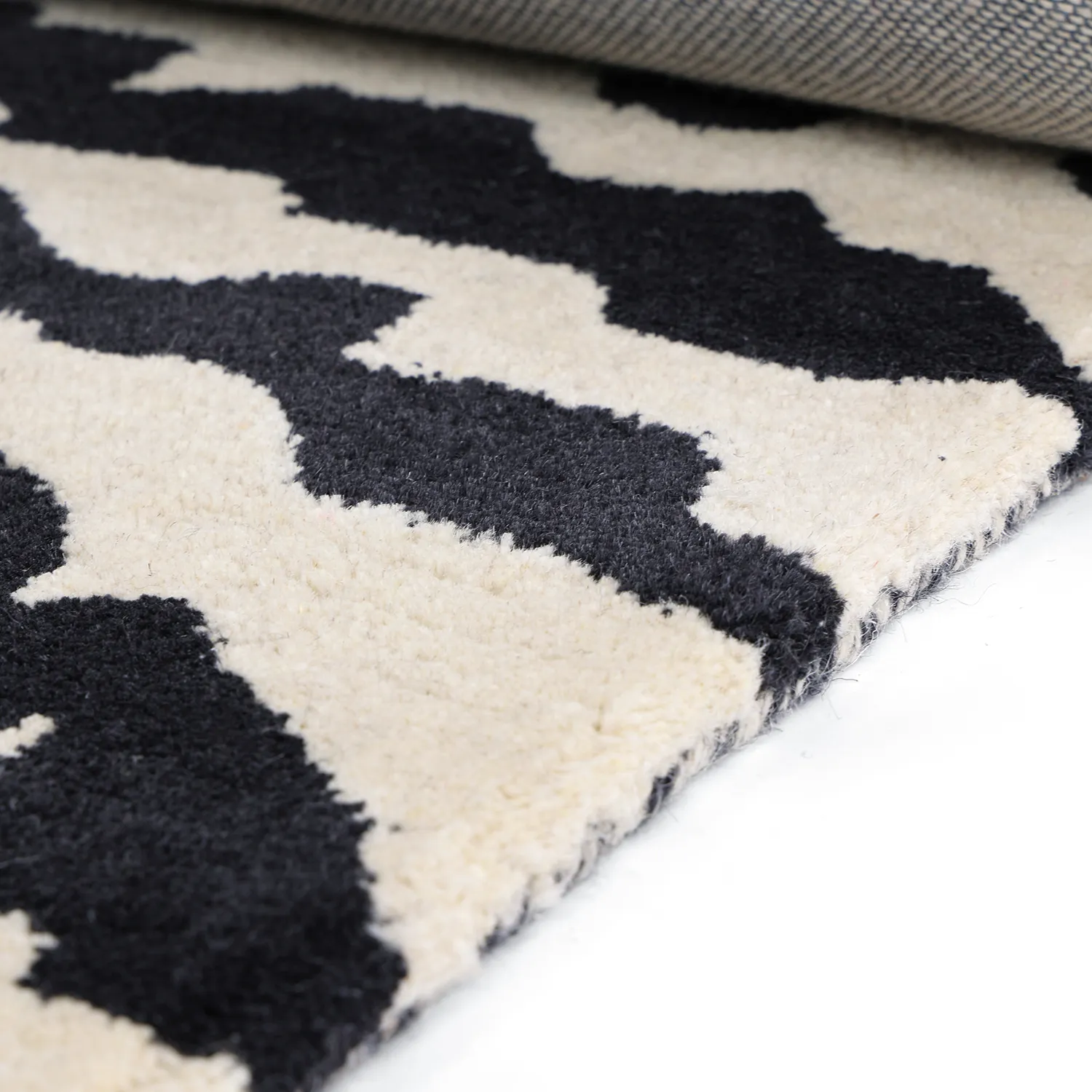 Tapetes felpudos - Zebra Tufted Wool Premium (branco/preto)