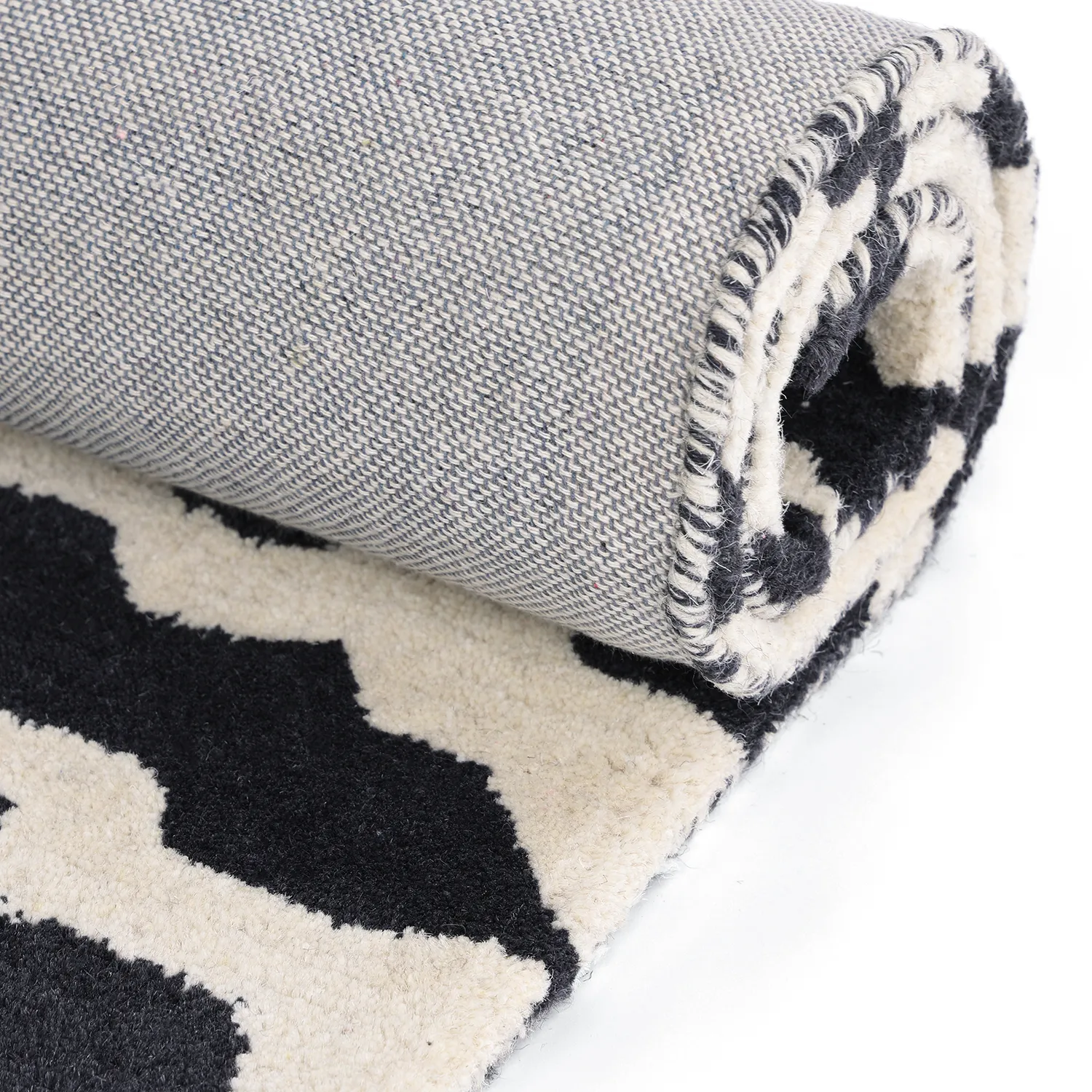 Tapetes felpudos - Zebra Tufted Wool Premium (branco/preto)