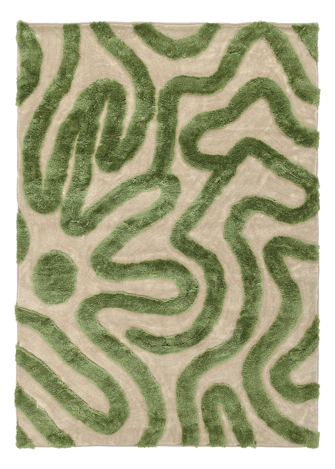Tapetes felpudos - Akaba (creme/verde)