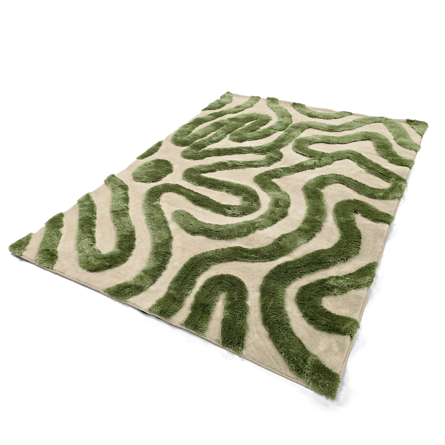 Tapetes felpudos - Akaba (creme/verde)