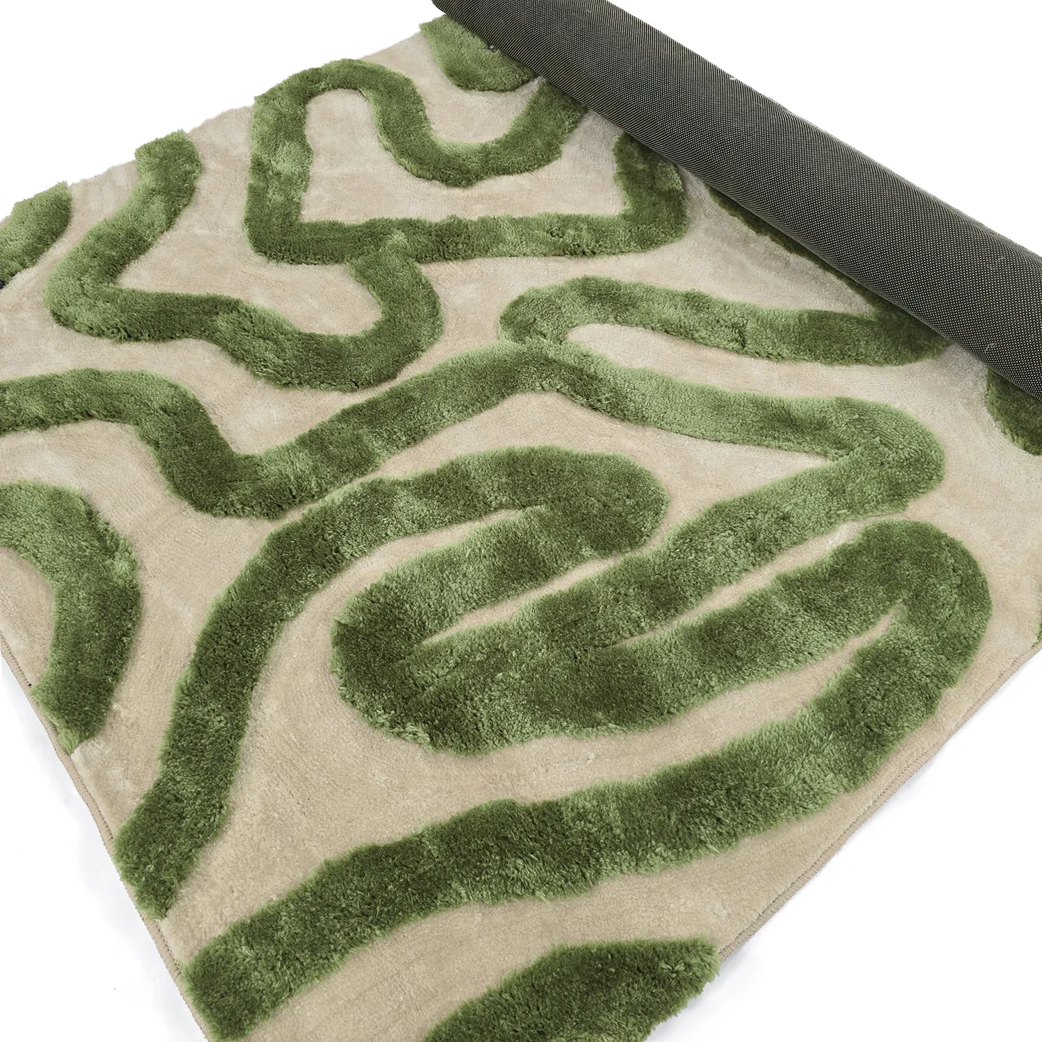 Tapetes felpudos - Akaba (creme/verde)