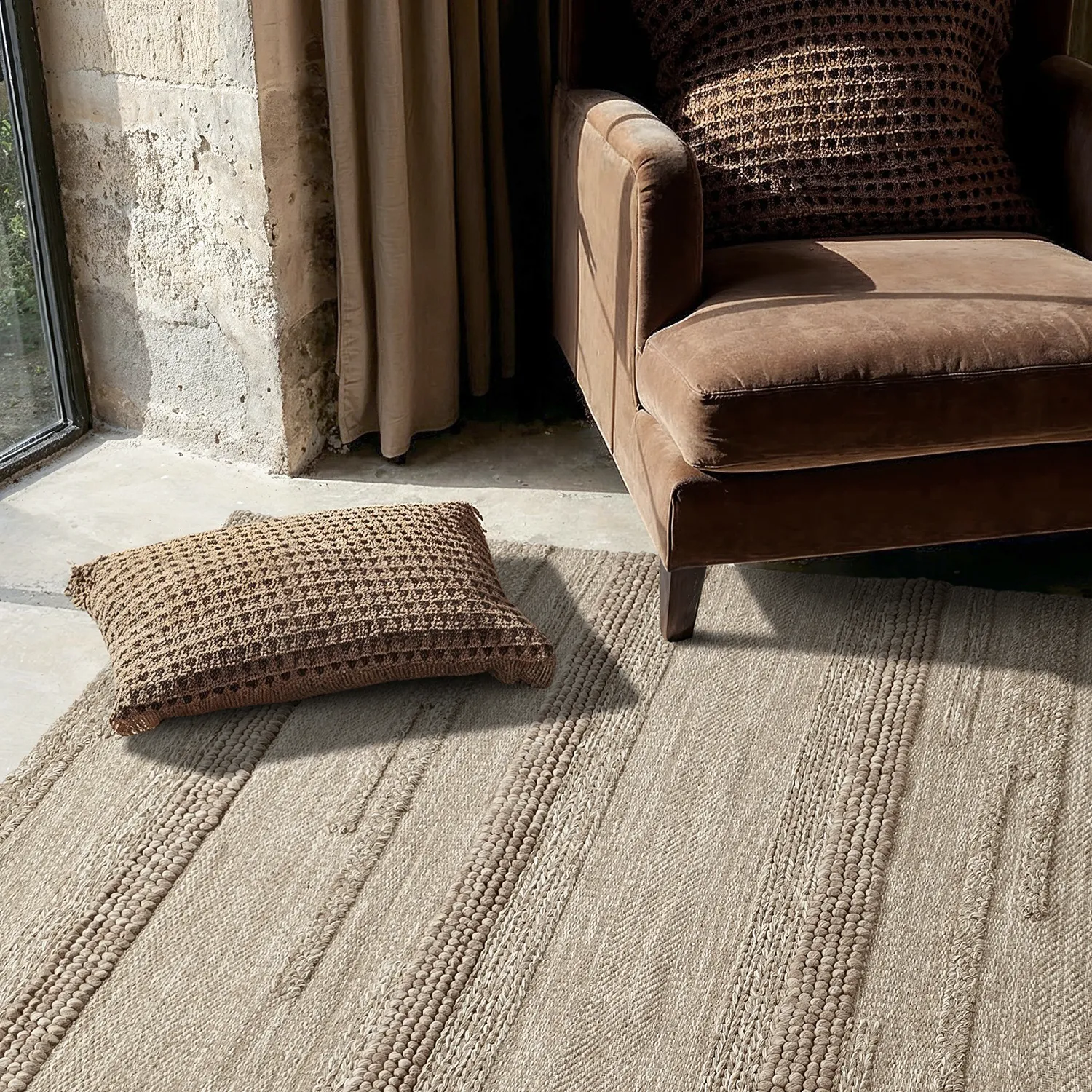 Tapete de lã - Almaty (bege)