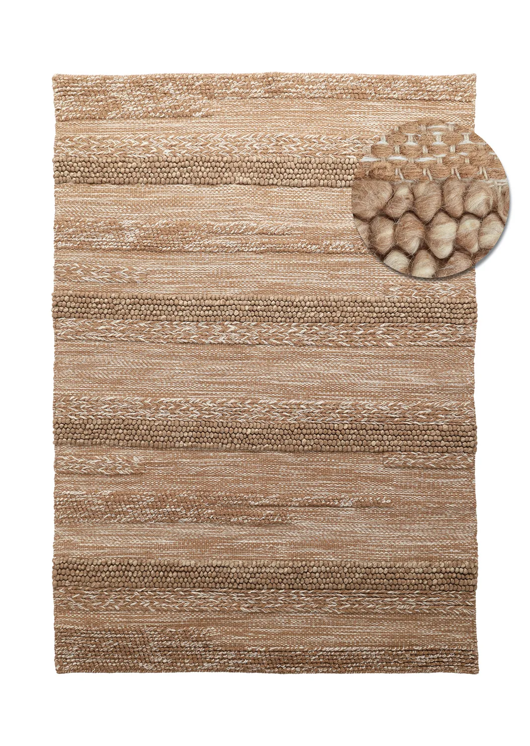 Tapete de lã - Almaty (castanho claro)