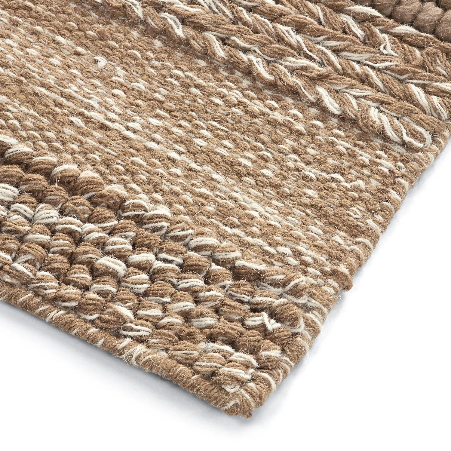 Tapete de lã - Almaty (castanho claro)