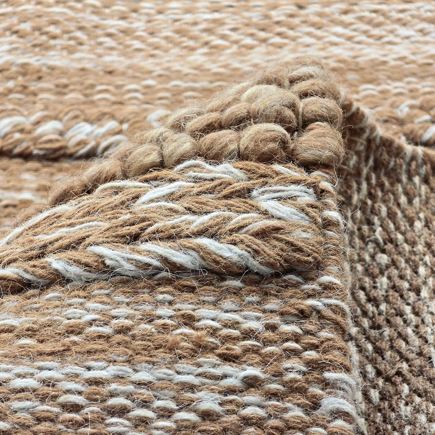 Tapete de lã - Almaty (castanho claro)