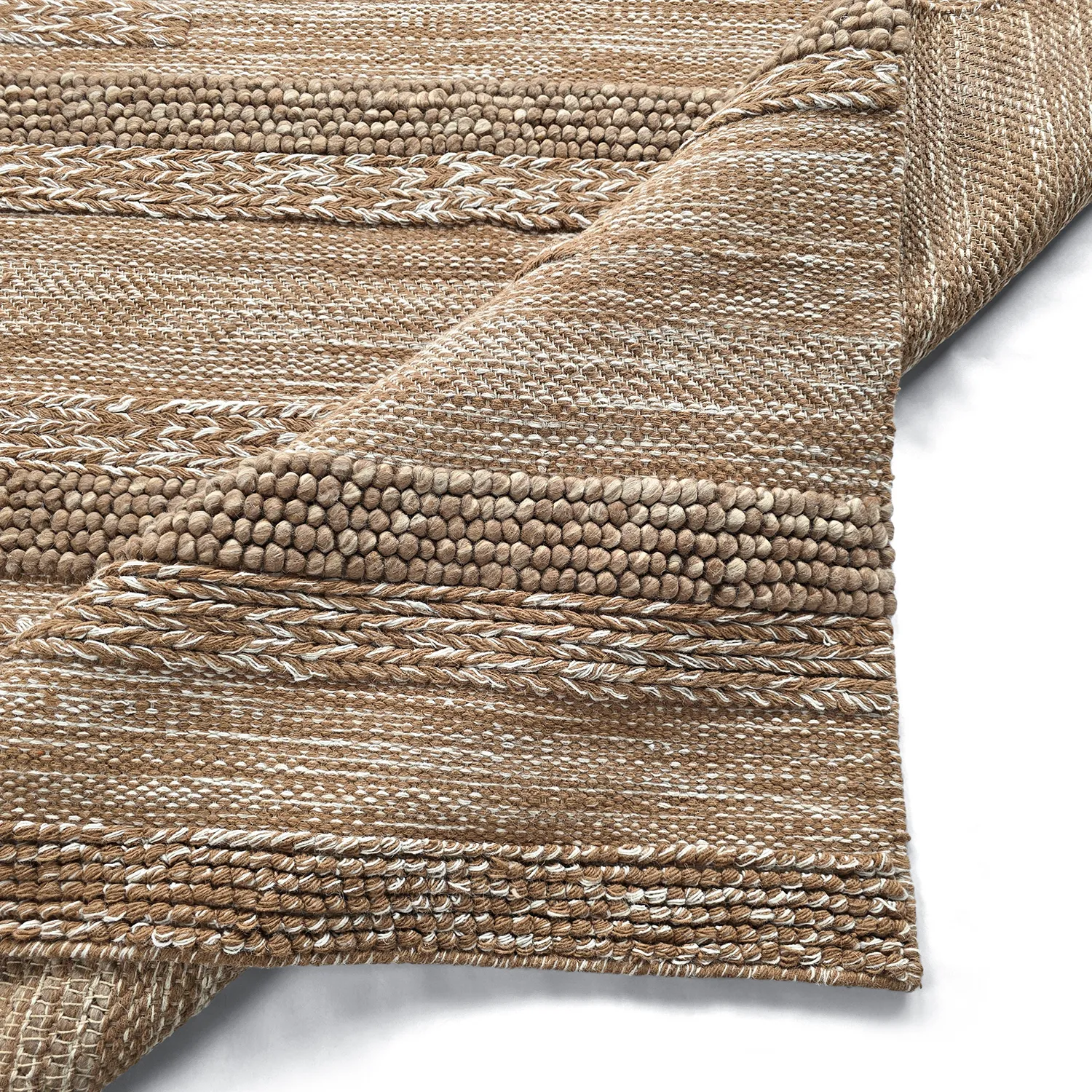 Tapete de lã - Almaty (castanho claro)