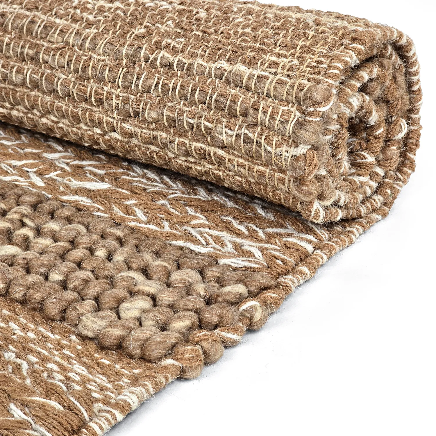 Tapete de lã - Almaty (castanho claro)