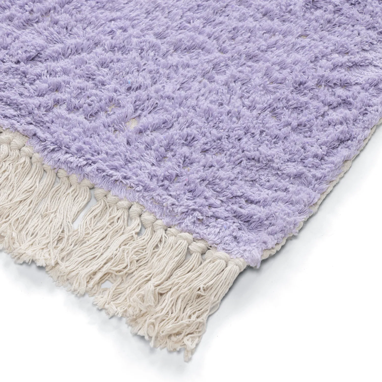 Tapetes felpudos - Amira Natural Cotton Shaggy (roxo/bege)