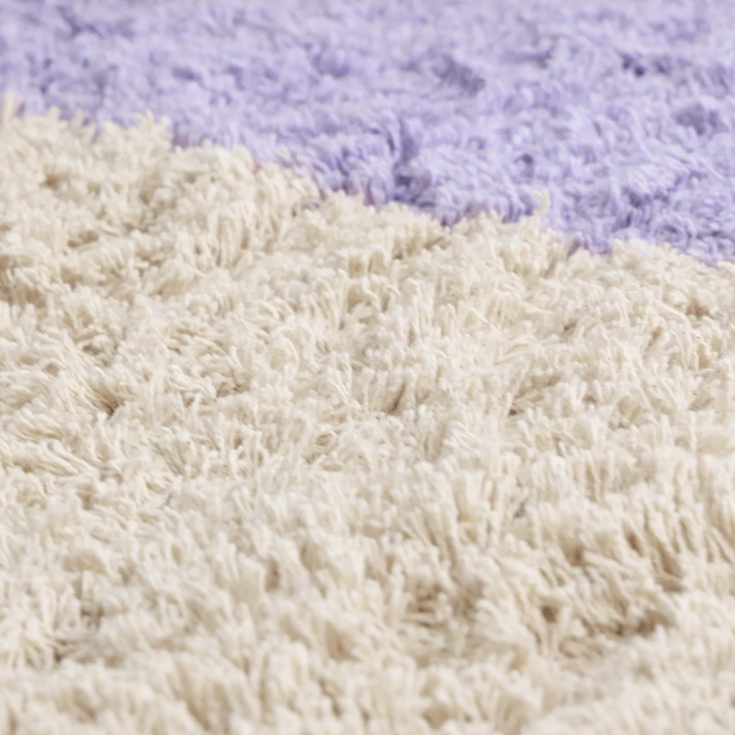 Tapetes felpudos - Amira Natural Cotton Shaggy (roxo/bege)