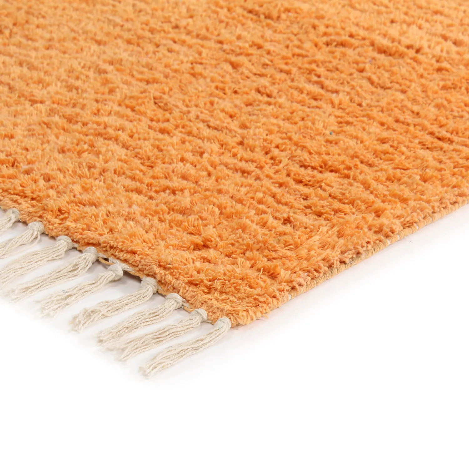 Tapetes felpudos - Amira Natural Cotton Shaggy (laranja/rosa)