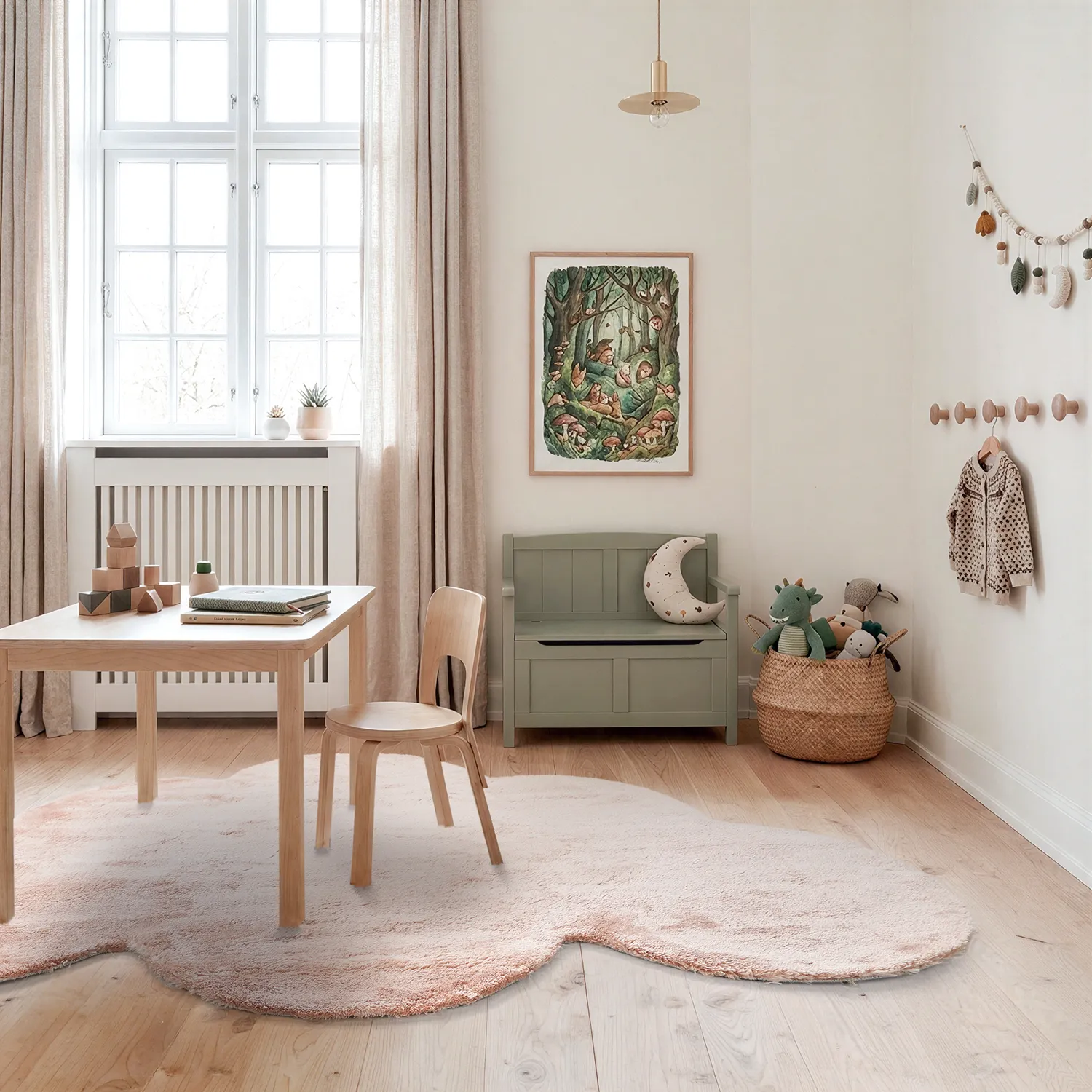 Tapete Infantil - Aranga Super Soft Cloud (rosa)