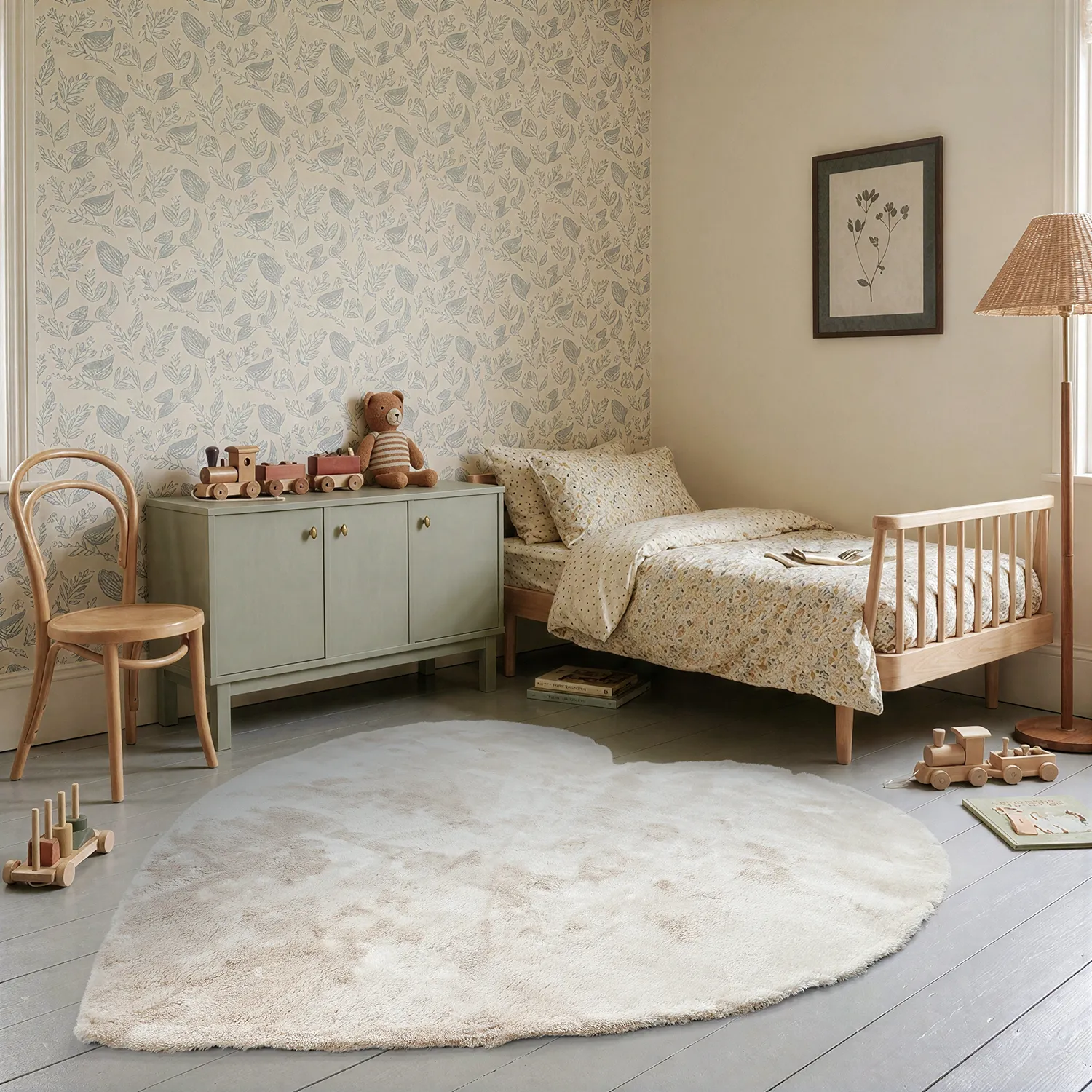 Tapete Infantil - Aranga Super Soft Heart (bege)