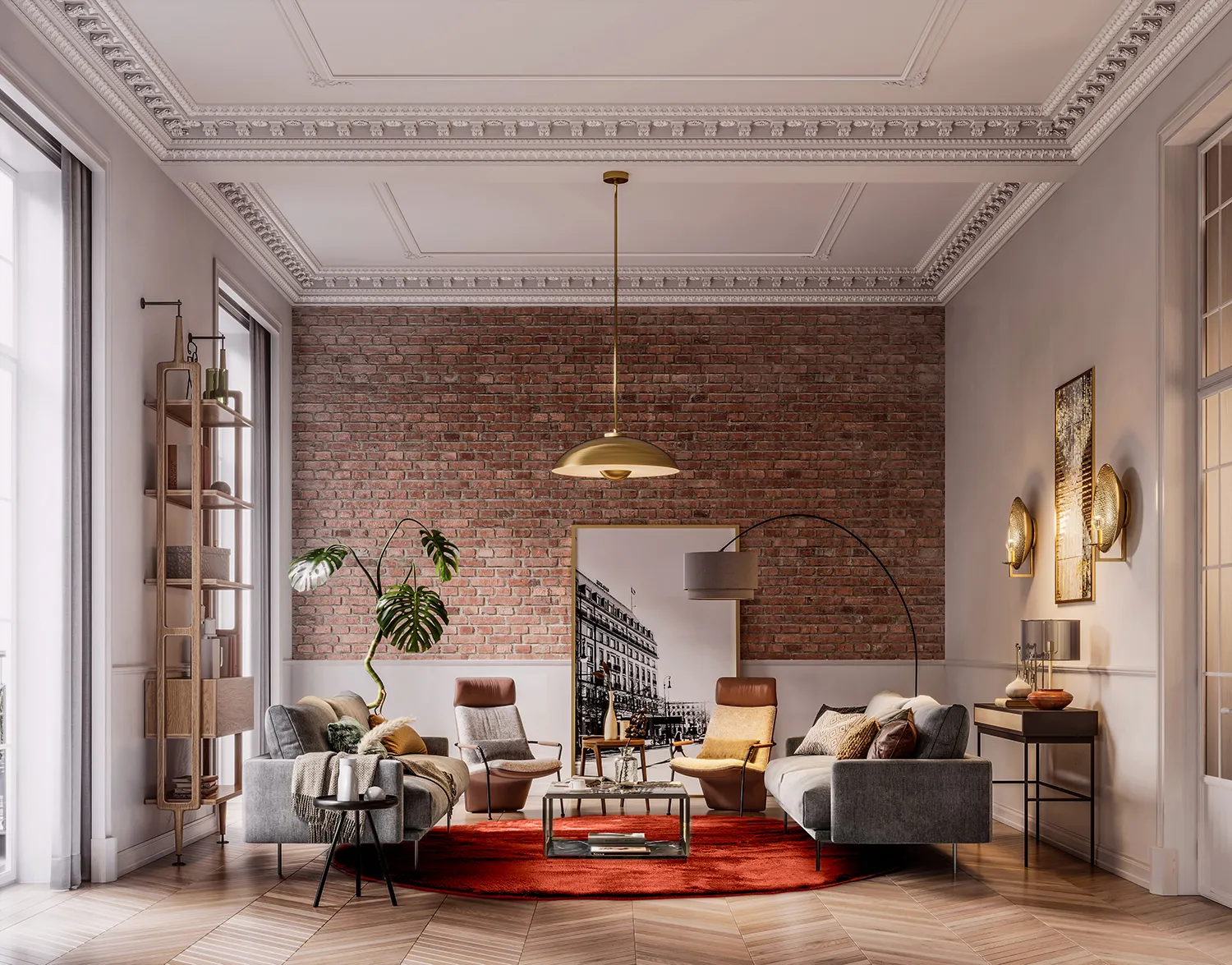 Tapetes redondos - Aranga Super Soft Fur (vermelho)