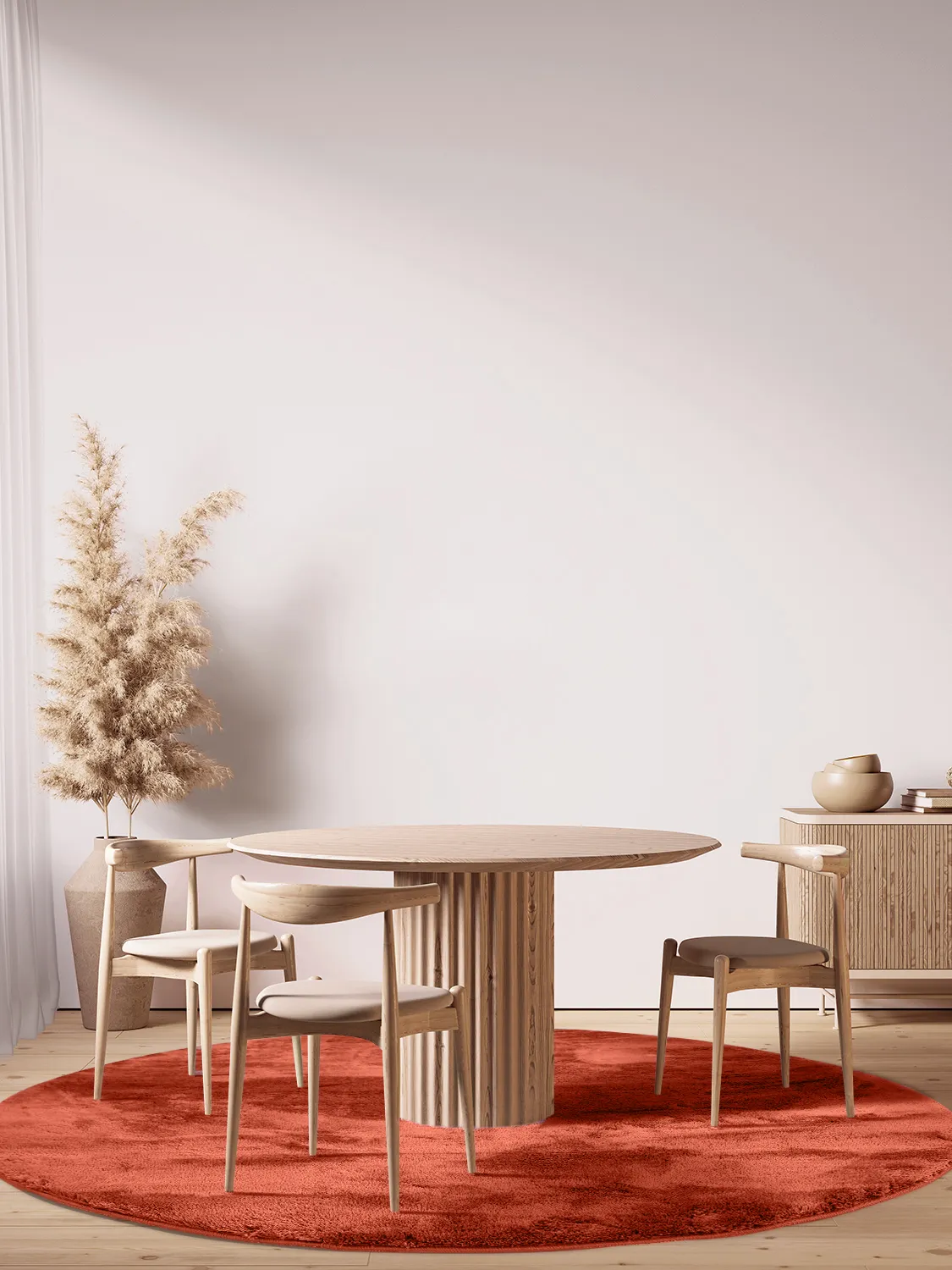 Tapetes redondos - Aranga Super Soft Fur (vermelho)