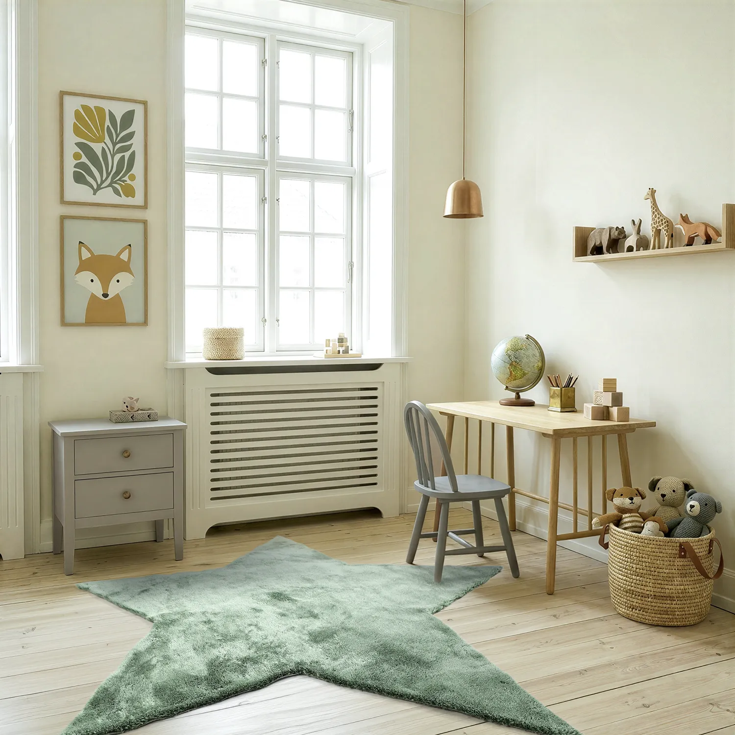Tapete Infantil - Aranga Super Soft Star (verde)