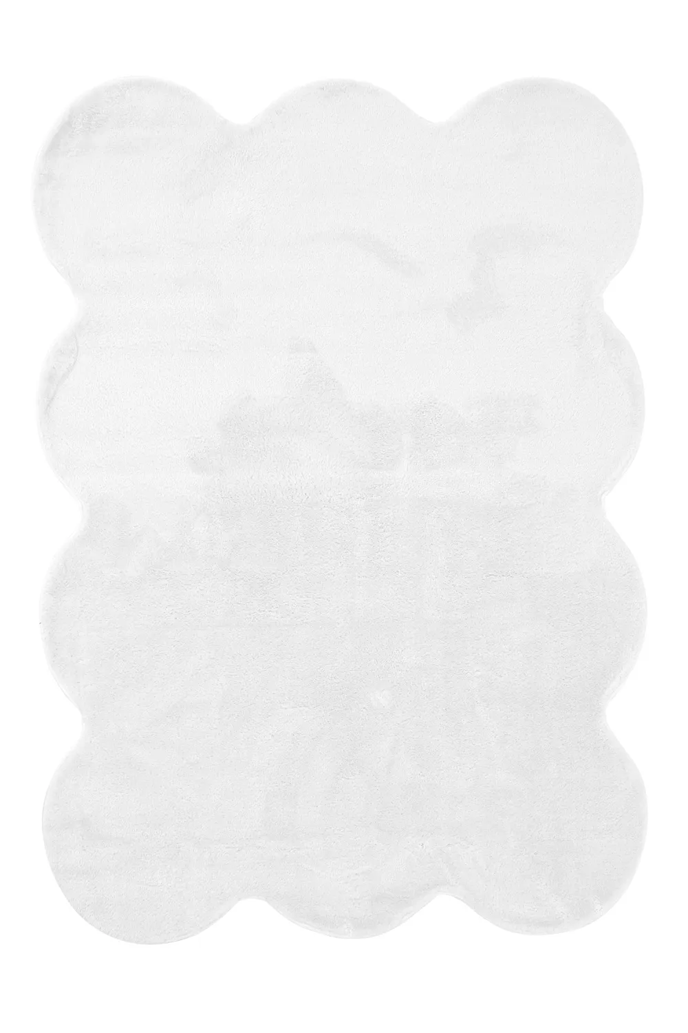 Tapete shaggy ondulado - Aranga Super Soft Fur (branco)