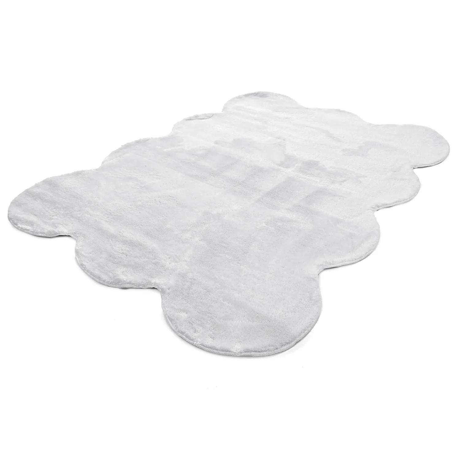 Tapete shaggy ondulado - Aranga Super Soft Fur (branco)