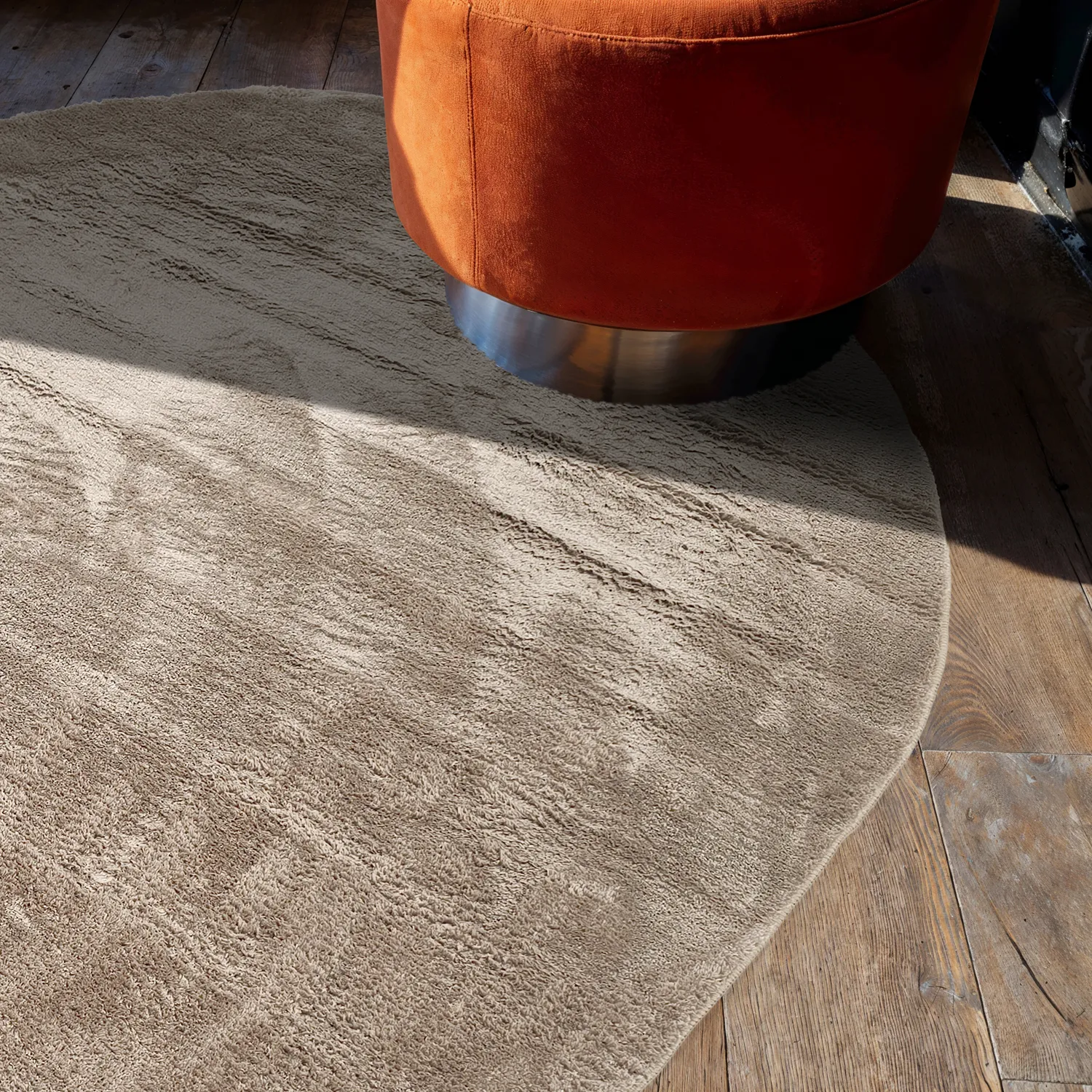Tapete shaggy oval - Aranga Super Soft Fur (marrom)