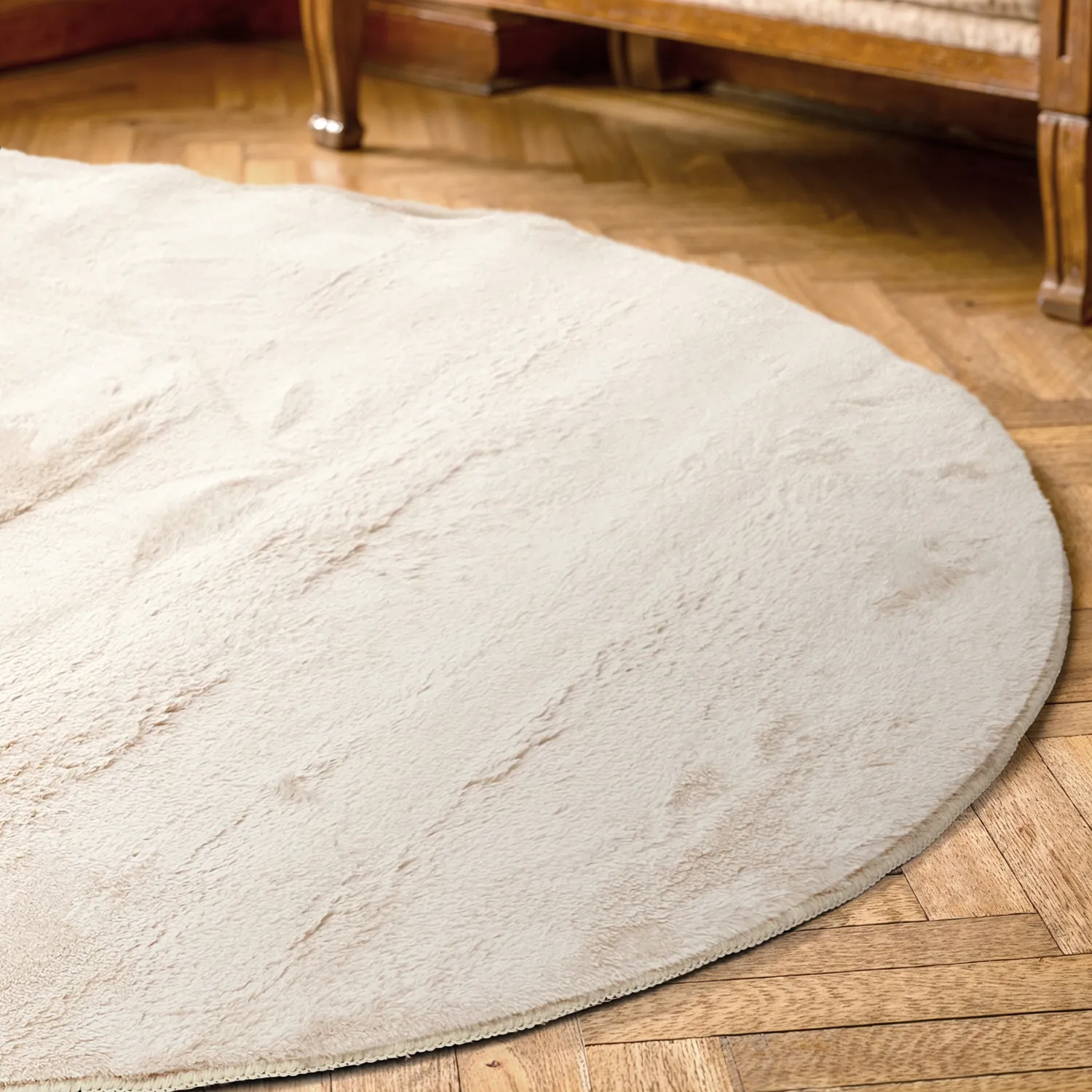 Tapete shaggy oval - Aranga Super Soft Fur (bege)