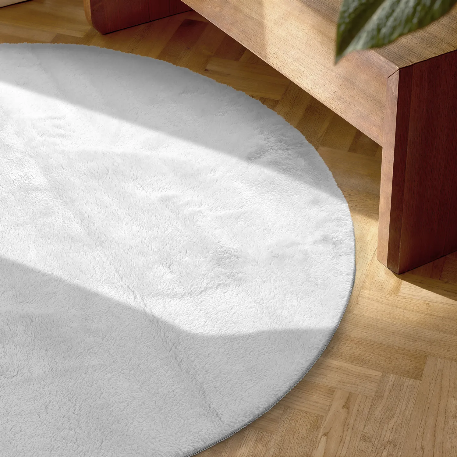 Tapete shaggy oval - Aranga Super Soft Fur (branco)