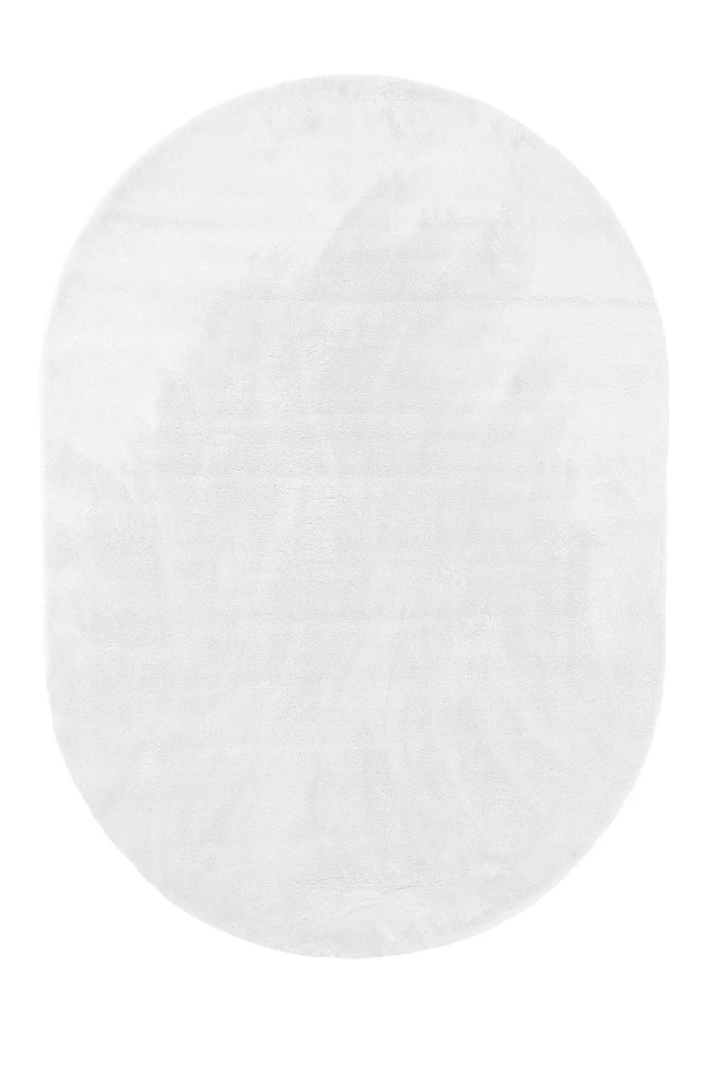 Tapete shaggy oval - Aranga Super Soft Fur (branco)