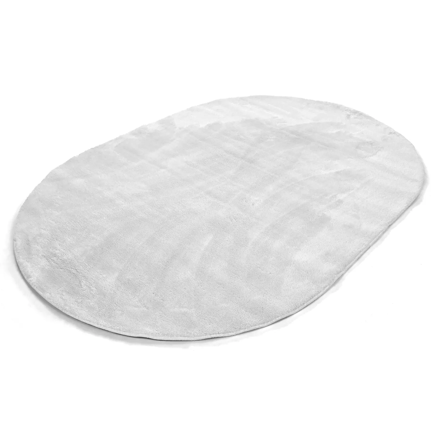 Tapete shaggy oval - Aranga Super Soft Fur (branco)