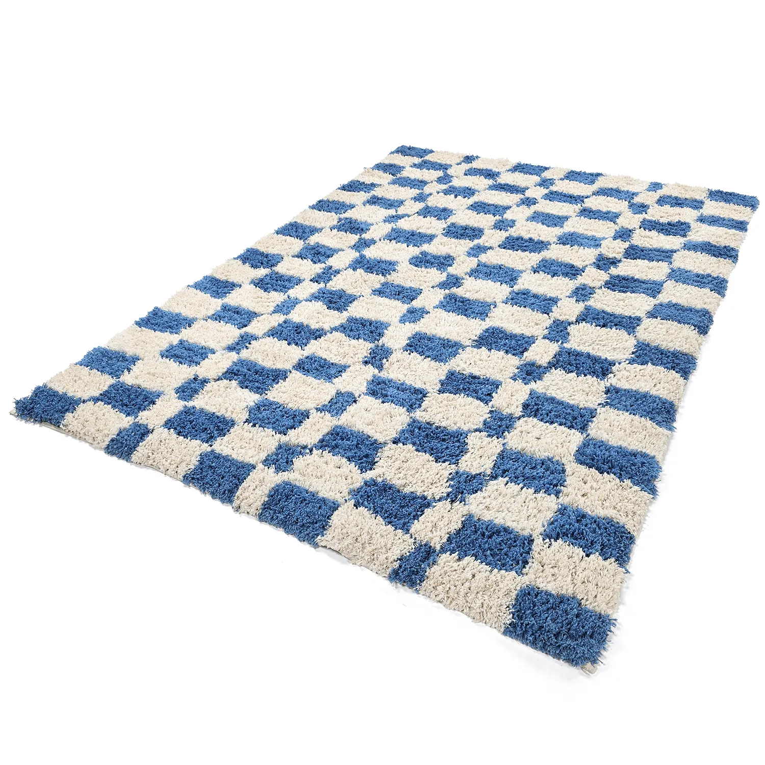 Tapetes felpudos - Atrani Natural Cotton Shaggy (azul)