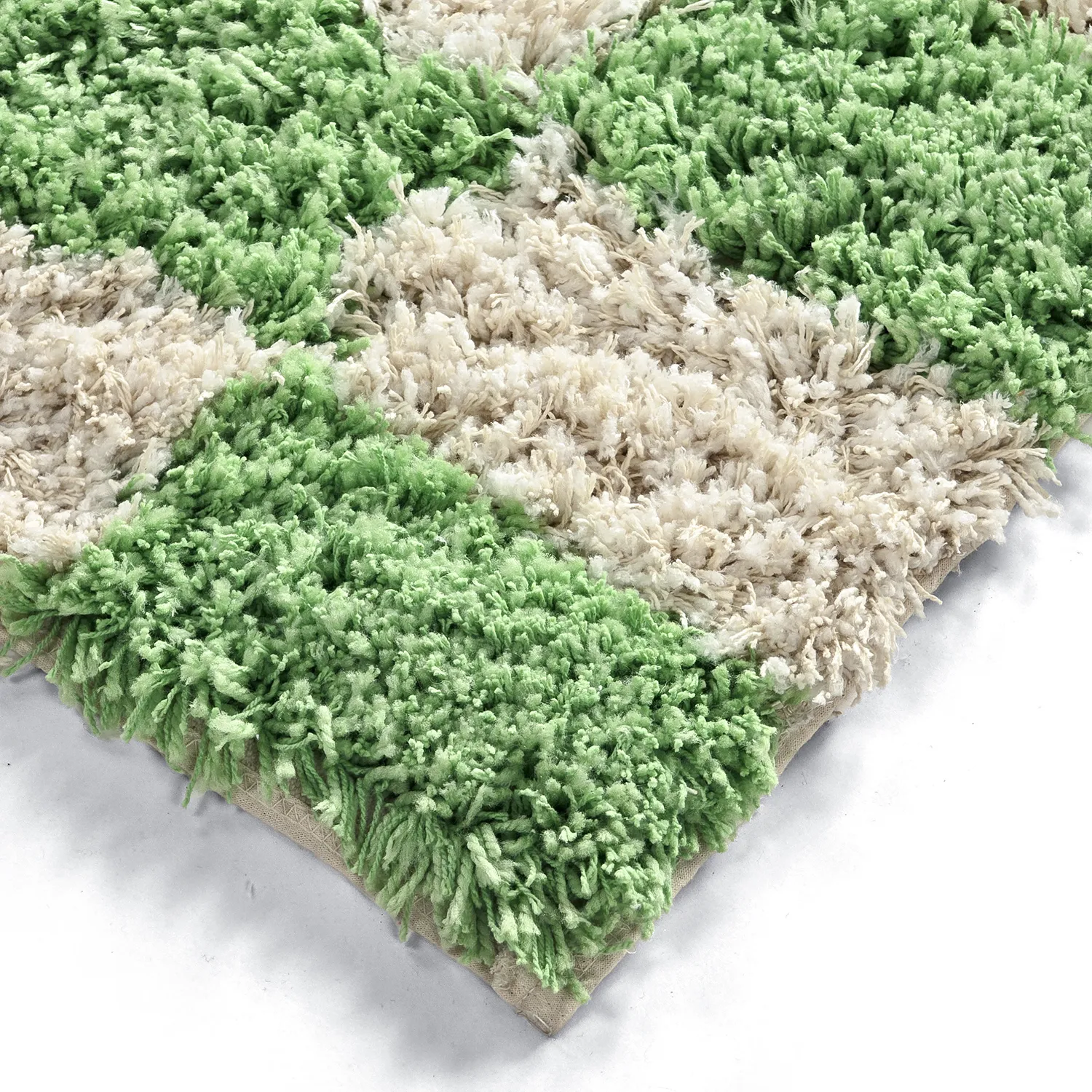 Tapetes felpudos - Atrani Natural Cotton Shaggy (verde)