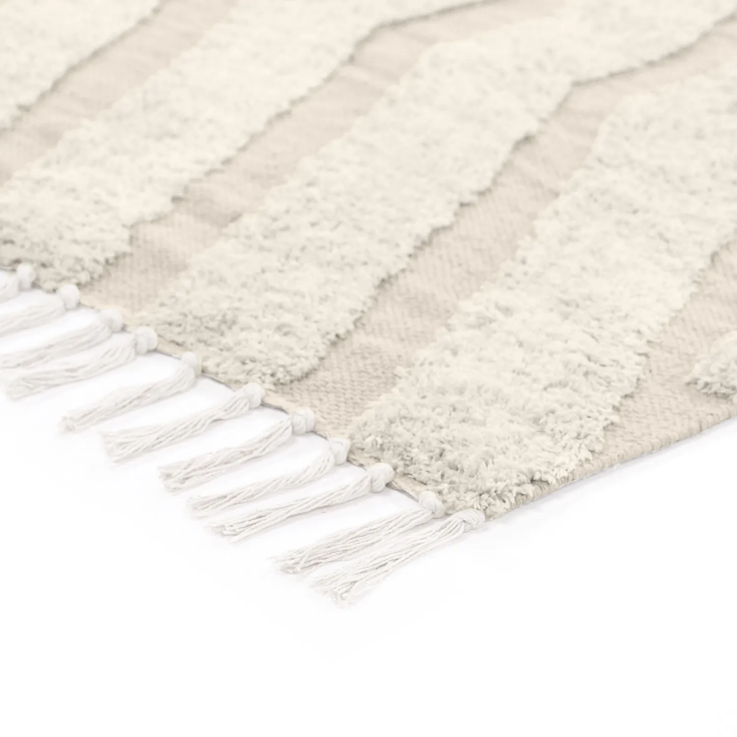 Tapetes felpudos - Callista Natural Cotton Shaggy (bege)