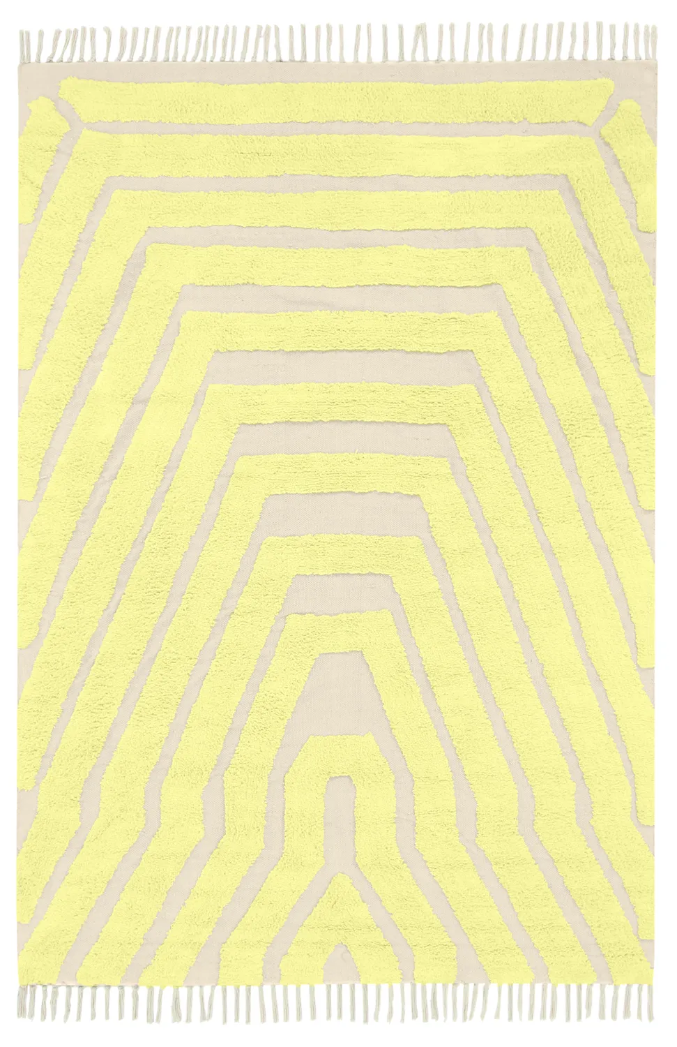 Tapetes felpudos - Callista Natural Cotton Shaggy (amarelo)