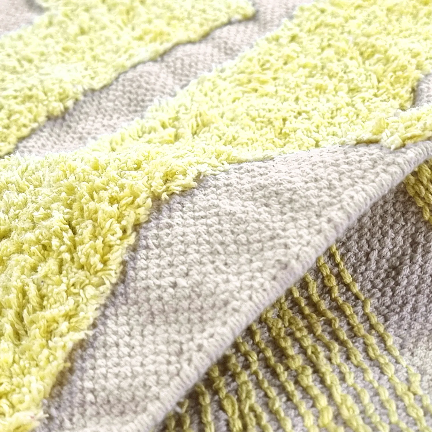 Tapete redondo - Callista Natural Cotton Shaggy (amarelo)